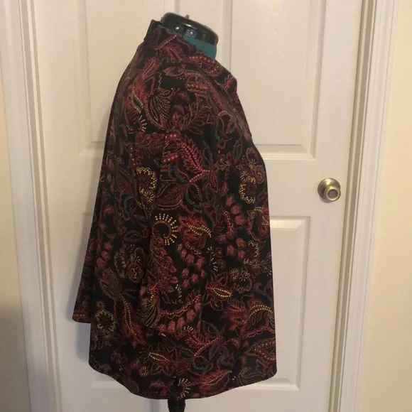 Catherines Multicolored Floral Paisley Blouse Size 2XWP, 22/24WP - Picture 4 of 8